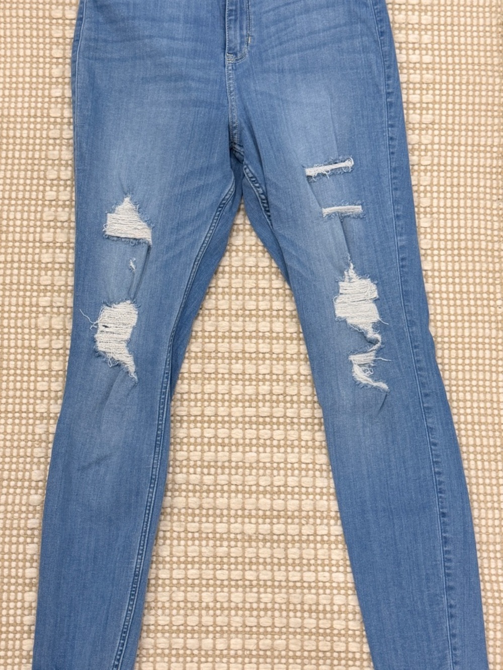Hollister Light Blue Ripped Skinny Jeans